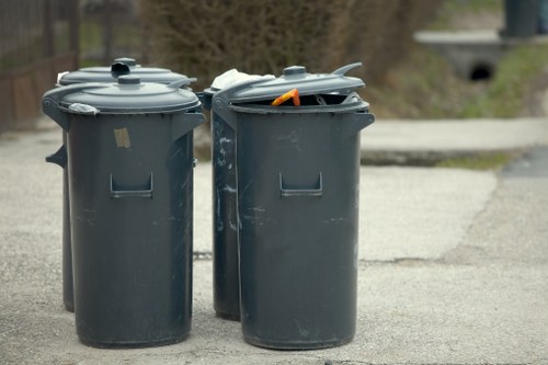 Workers sorting recycling at a local transfer station